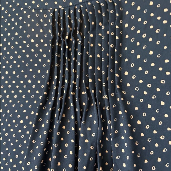 NYDJ Blue 3/4 Sleeve Button Down Blouse - Picture 5 of 9